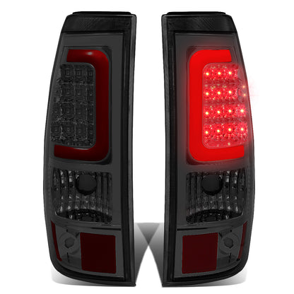 FAROS TRASEROS 03-06 CHEVY SILVERADO 1500 , 2500 , 3500 , HD MODELS , GMC SIERRA 1500 , 2500 , 3500 , HD MODELS / 2007 CHEVY SILVERADO , GMC SIERRA CLASSIC MODELS - RED C-BAR - 3D - U-HALO LED - FITS FLEETSIDE MODELS ONLY , DOES NOT FIT DUALLY MODELS -