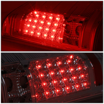 FAROS TRASEROS 07-13 CHEVY SILVERADO 1500 , GMC SIERRA 1500 / 07-14 CHEVY SILVERADO 2500HD , 3500HD , GMC SIERRA 2500HD , 3500HD - LED - CHROME / CLEAR