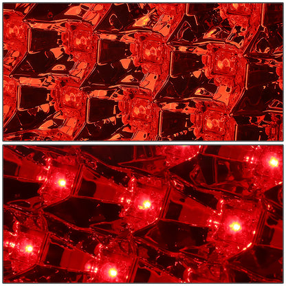 FAROS TRASEROS 07-13 CHEVY SILVERADO 1500 , GMC SIERRA 1500 / 07-14 CHEVY SILVERADO 2500HD , 3500HD , GMC SIERRA 2500HD , 3500HD - LED - CHROME / RED