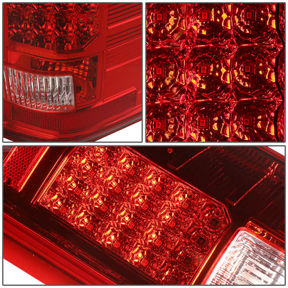 FAROS TRASEROS 07-13 CHEVY SILVERADO 1500 , GMC SIERRA 1500 / 07-14 CHEVY SILVERADO 2500HD , 3500HD , GMC SIERRA 2500HD , 3500HD - LED - CHROME / RED
