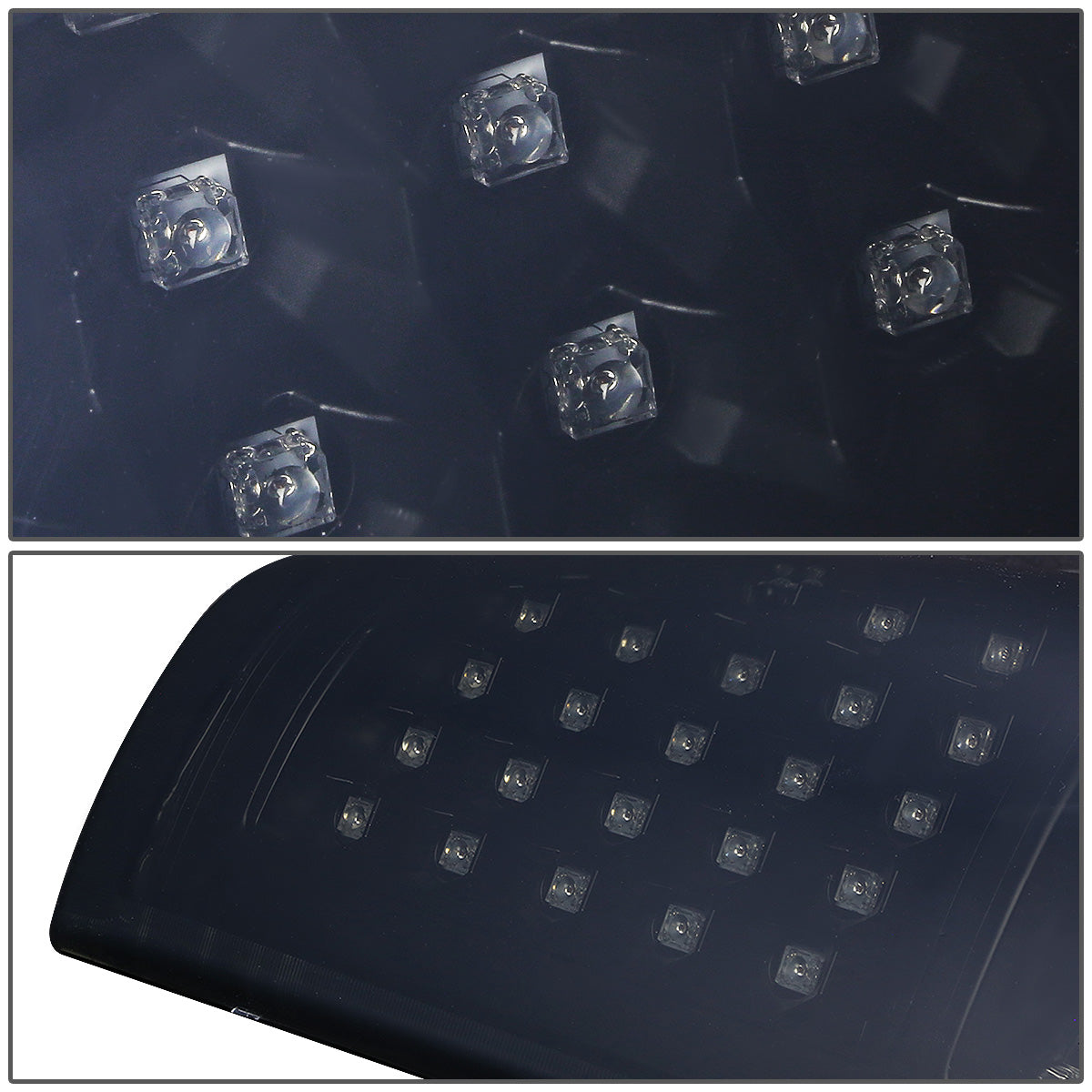 FAROS TRASEROS 99-02 CHEVY SILVERADO 1500 , 2500 , 3500 , HD MODELS / 99-03 GMC SIERRA 1500 , 2500 , 3500 , HD MODELS - LED - BLACK / SMOKE