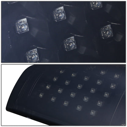 FAROS TRASEROS 99-02 CHEVY SILVERADO 1500 , 2500 , 3500 , HD MODELS / 99-03 GMC SIERRA 1500 , 2500 , 3500 , HD MODELS - LED - BLACK / SMOKE