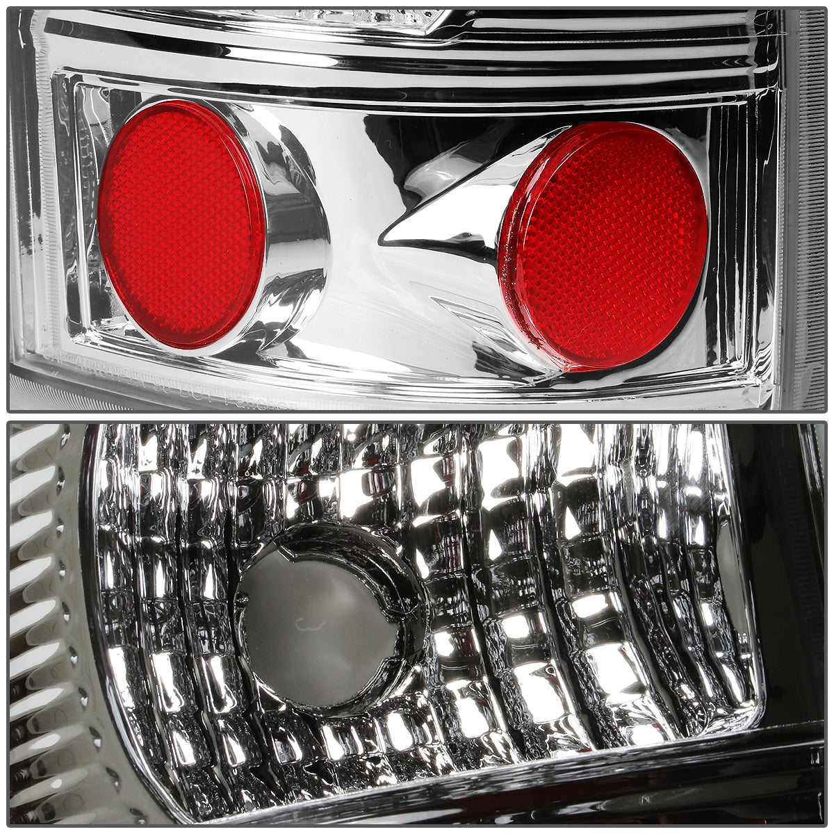 FAROS TRASEROS 99-02 CHEVY SILVERADO 1500 , 2500 , 3500 , HD MODELS / 99-03 GMC SIERRA 1500 , 2500 , 3500 , HD MODELS - LED - CHROME / CLEAR