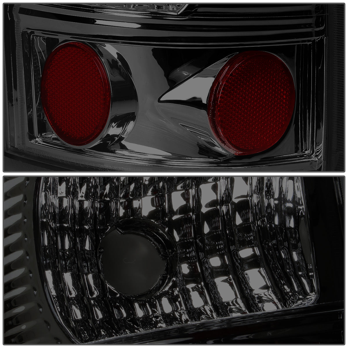 FAROS TRASEROS 99-02 CHEVY SILVERADO 1500 , 2500 , 3500 , HD MODELS / 99-03 GMC SIERRA 1500 , 2500 , 3500 , HD MODELS - LED - CHROME / SMOKE