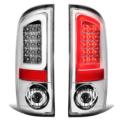 FAROS TRASEROS 02-06 DODGE RAM 1500 / 03-06 DODGE RAM 2500 , 3500 - C-BAR - U-HALO LED - CHROME / CLEAR
