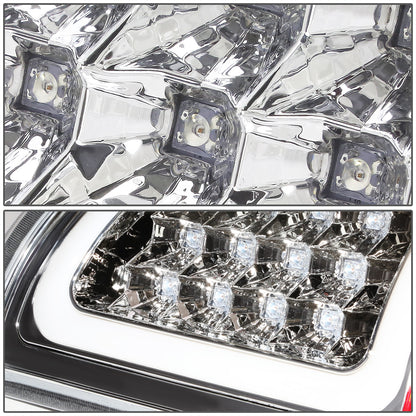 FAROS TRASEROS 02-06 DODGE RAM 1500 / 03-06 DODGE RAM 2500 , 3500 - C-BAR - U-HALO LED - CHROME / CLEAR