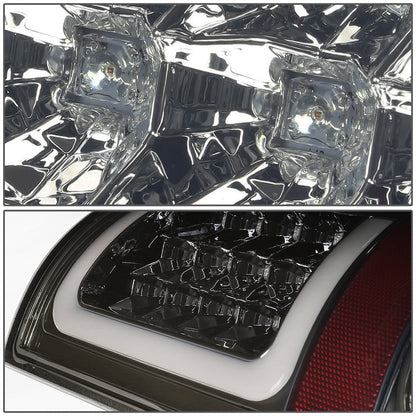FAROS TRASEROS 02-06 DODGE RAM 1500 / 03-06 DODGE RAM 2500 , 3500 - C-BAR - U-HALO LED - CHROME / SMOKE