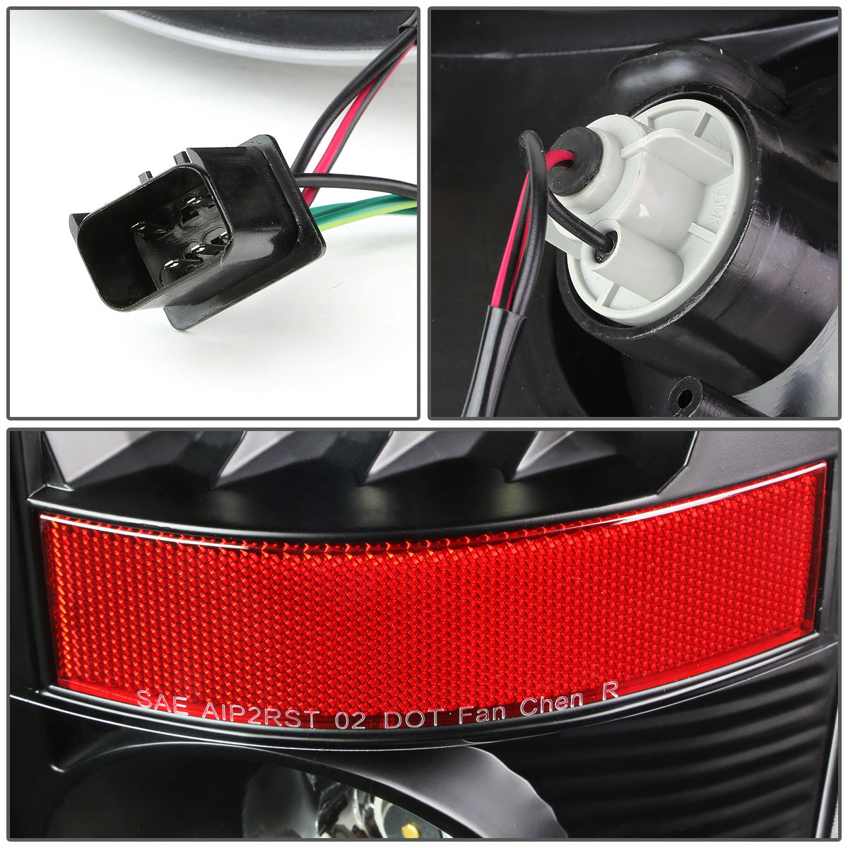 FAROS TRASEROS 02-06 DODGE RAM 1500 / 03-06 DODGE RAM 2500 , 3500 - LED - BLACK / CLEAR