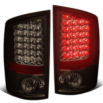 FAROS TRASEROS 02-06 DODGE RAM 1500 / 03-06 DODGE RAM 2500 , 3500 - LED - CHROME / SMOKE