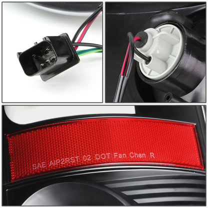 FAROS TRASEROS 02-06 DODGE RAM 1500 / 03-06 DODGE RAM 2500 , 3500 - RED C-BAR - 3D - U-HALO LED - BLACK / CLEAR