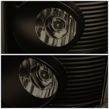 FAROS TRASEROS 07-08 DODGE RAM 1500 / 07-09 DODGE RAM 2500 , 3500 - C-BAR - 3D - U-HALO LED - BLACK / SMOKE