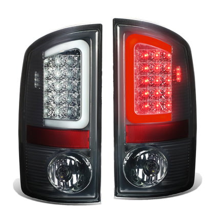 FAROS TRASEROS 07-08 DODGE RAM 1500 / 07-09 DODGE RAM 2500 , 3500 - C-BAR - 3D - U-HALO LED - CHROME / SMOKE