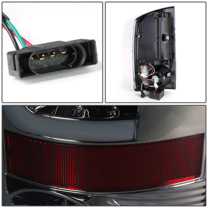FAROS TRASEROS 07-08 DODGE RAM 1500 / 07-09 DODGE RAM 2500 , 3500 - C-BAR - 3D - U-HALO LED - CHROME / SMOKE