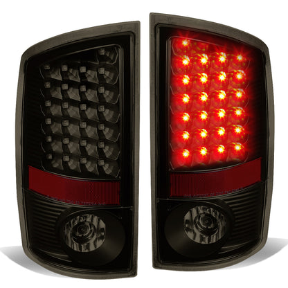 FAROS TRASEROS 07-08 DODGE RAM 1500 / 07-09 DODGE RAM 2500 , 3500 - LED - BLACK / SMOKE