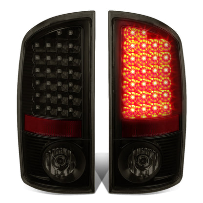 FAROS TRASEROS 07-08 DODGE RAM 1500 / 07-09 DODGE RAM 2500 , 3500 - LED - BLACK / SMOKE