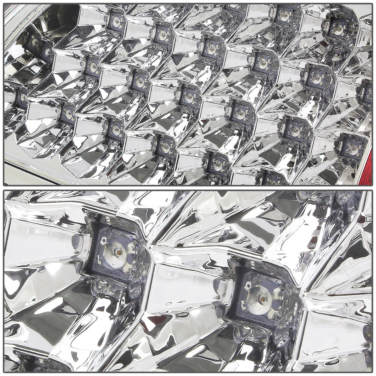 FAROS TRASEROS 07-08 DODGE RAM 1500 / 07-09 DODGE RAM 2500 , 3500 - LED - CHROME / CLEAR