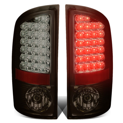 FAROS TRASEROS 07-08 DODGE RAM 1500 / 07-09 DODGE RAM 2500 , 3500 - LED - CHROME / SMOKE