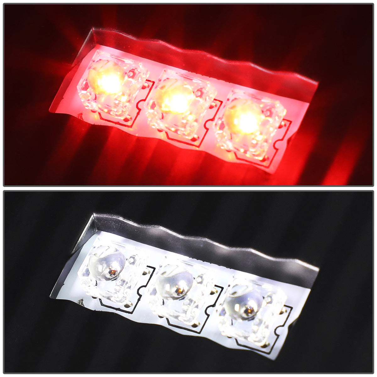 FAROS TRASEROS 07-08 DODGE RAM 1500 / 07-09 DODGE RAM 2500 , 3500 - RED C-BAR - 3D - U-HALO LED - BLACK / CLEAR