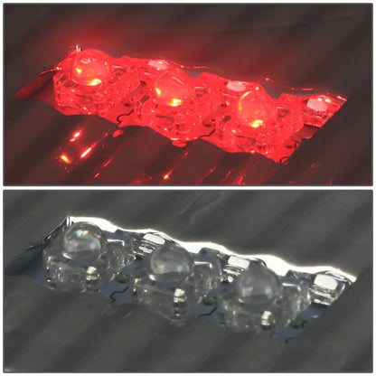 FAROS TRASEROS 07-08 DODGE RAM 1500 / 07-09 DODGE RAM 2500 , 3500 - RED C-BAR - 3D - U-HALO LED - CHROME / SMOKE