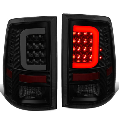 FAROS TRASEROS 09-17 DODGE RAM 1500 / 10-17 DODGE RAM 2500 , 3500 - C-BAR - 3D - LED - BLACK / SMOKE