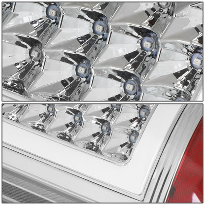 FAROS TRASEROS 09-17 DODGE RAM 1500 / 10-17 DODGE RAM 2500 , 3500 - L-BAR - 3D - LED - CHROME / CLEAR