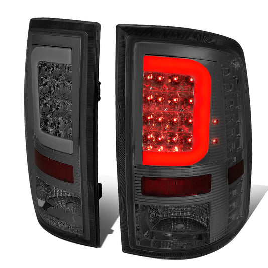 FAROS TRASEROS 09-17 DODGE RAM 1500 / 10-17 DODGE RAM 2500 , 3500 - C-BAR - 3D - LED - CHROME / SMOKE