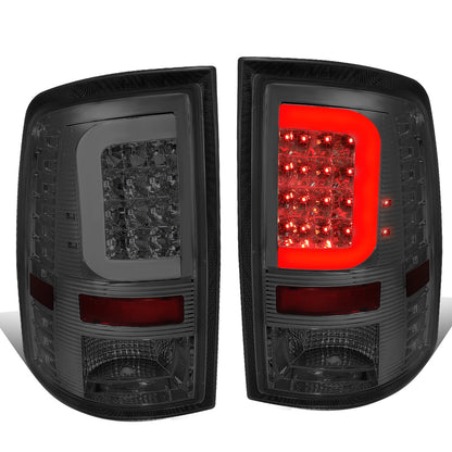 FAROS TRASEROS 09-17 DODGE RAM 1500 / 10-17 DODGE RAM 2500 , 3500 - C-BAR - 3D - LED - CHROME / SMOKE