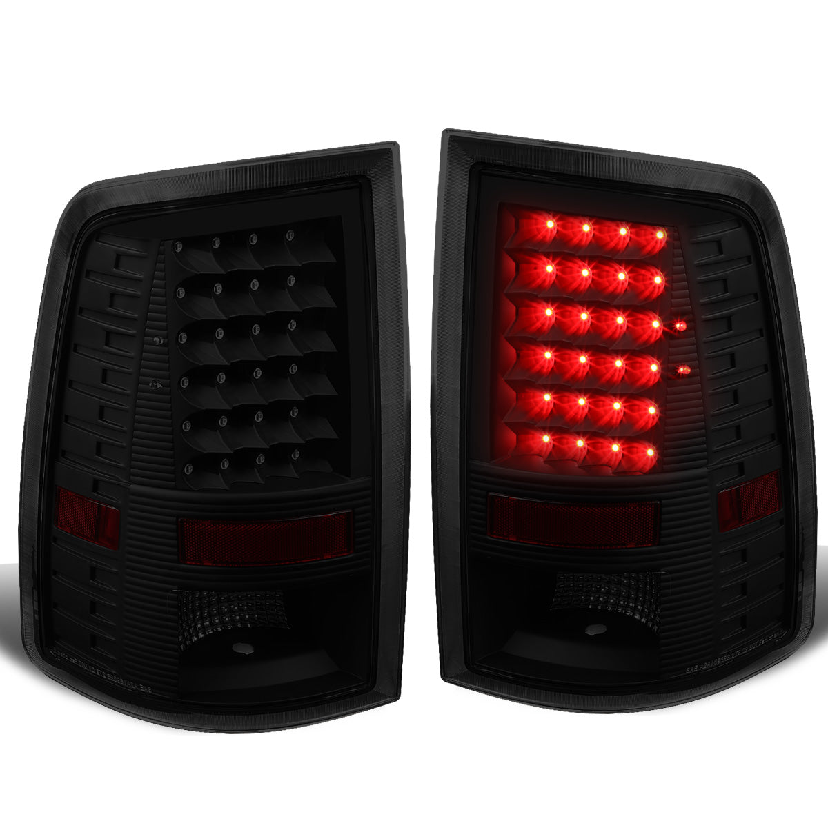FAROS TRASEROS 09-17 DODGE RAM 1500 / 10-17 DODGE RAM 2500 , 3500 - LED - BLACK / SMOKE