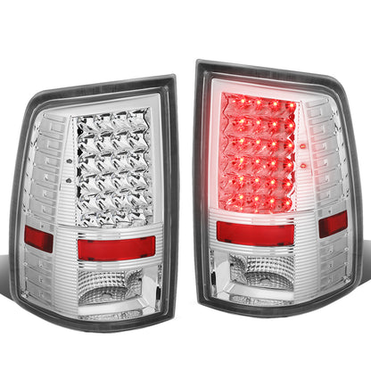 FAROS TRASEROS 09-17 DODGE RAM 1500 / 10-17 DODGE RAM 2500 , 3500 - LED - CHROME / CLEAR