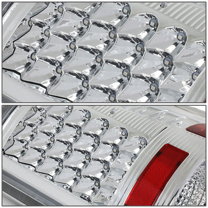 FAROS TRASEROS 09-17 DODGE RAM 1500 / 10-17 DODGE RAM 2500 , 3500 - LED - CHROME / CLEAR