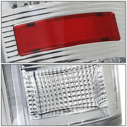 FAROS TRASEROS 09-17 DODGE RAM 1500 / 10-17 DODGE RAM 2500 , 3500 - LED - CHROME / CLEAR