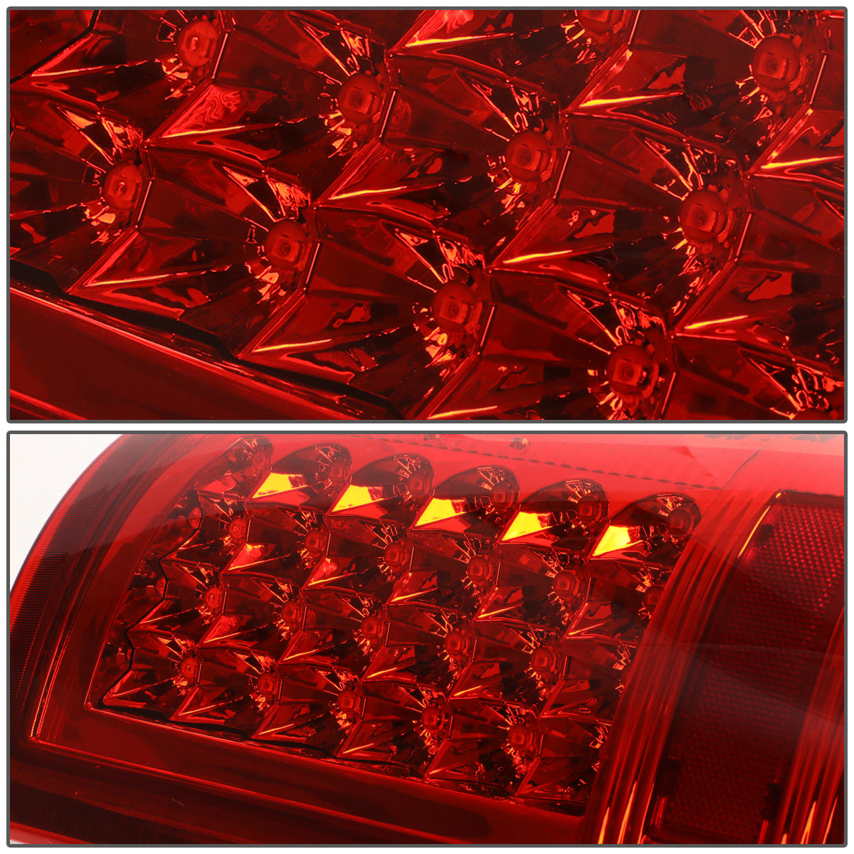 FAROS TRASEROS 09-17 DODGE RAM 1500 / 10-17 DODGE RAM 2500 , 3500 - LED - CHROME / RED