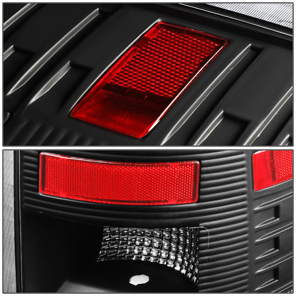 FAROS TRASEROS 09-17 DODGE RAM 1500 / 10-17 DODGE RAM 2500 , 3500 - RED L-BAR - 3D - LED - BLACK / CLEAR
