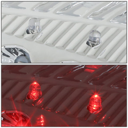 FAROS TRASEROS 09-17 DODGE RAM 1500 / 10-17 DODGE RAM 2500 , 3500 - RED L-BAR - 3D - LED - CHROME / CLEAR
