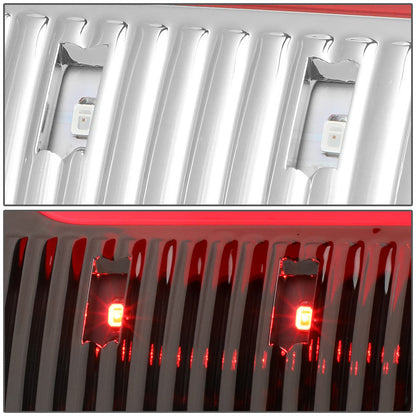 FAROS TRASEROS 09-17 DODGE RAM 1500 / 10-17 DODGE RAM 2500 , 3500 - RED C-BAR - 3D - LED - CHROME / CLEAR