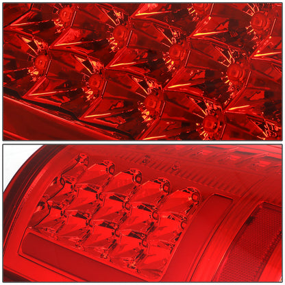 FAROS TRASEROS 09-17 DODGE RAM 1500 / 10-17 DODGE RAM 2500 , 3500 - RED L-BAR - 3D - LED - CHROME / RED