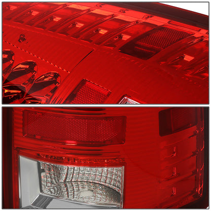 FAROS TRASEROS 09-17 DODGE RAM 1500 / 10-17 DODGE RAM 2500 , 3500 - RED L-BAR - 3D - LED - CHROME / RED