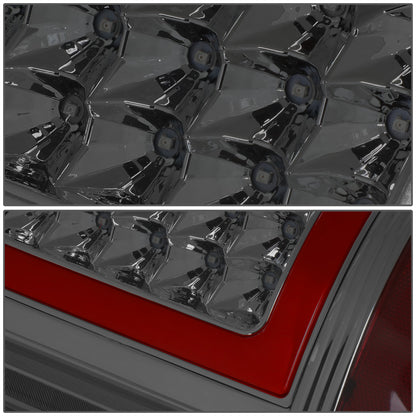 FAROS TRASEROS 09-17 DODGE RAM 1500 / 10-17 DODGE RAM 2500 , 3500 - RED L-BAR - 3D - LED - CHROME / SMOKE