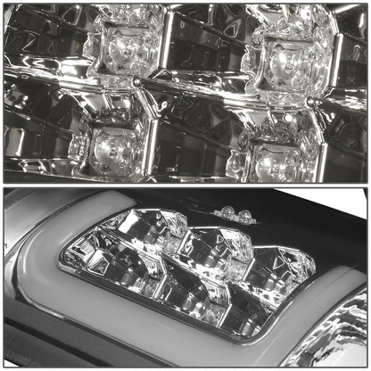 FAROS TRASEROS 94-01 DODGE RAM 1500 / 94-02 DODGE RAM 2500 , 3500 - C-BAR - 3D - U-HALO LED - CHROME / SMOKE