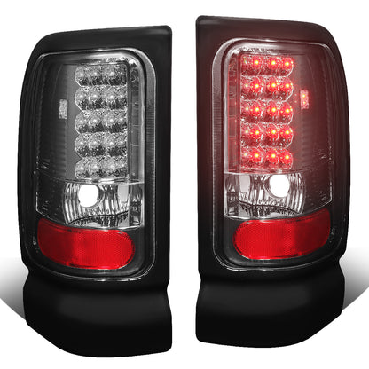 FAROS TRASEROS 94-01 DODGE RAM 1500 / 94-02 DODGE RAM 2500 , 3500 - LED - CHROME / SMOKE