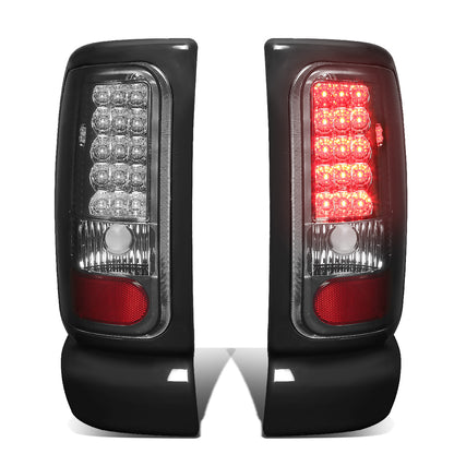 FAROS TRASEROS 94-01 DODGE RAM 1500 / 94-02 DODGE RAM 2500 , 3500 - LED - CHROME / SMOKE
