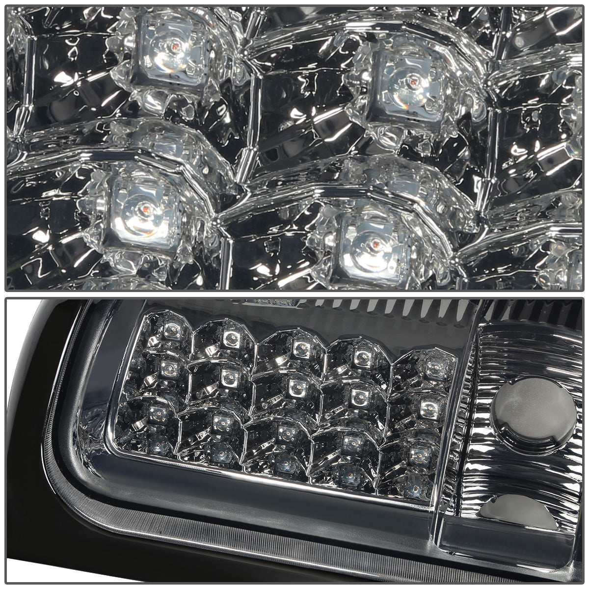 FAROS TRASEROS 94-01 DODGE RAM 1500 / 94-02 DODGE RAM 2500 , 3500 - LED - CHROME / SMOKE