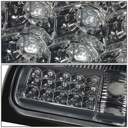 FAROS TRASEROS 94-01 DODGE RAM 1500 / 94-02 DODGE RAM 2500 , 3500 - LED - CHROME / SMOKE