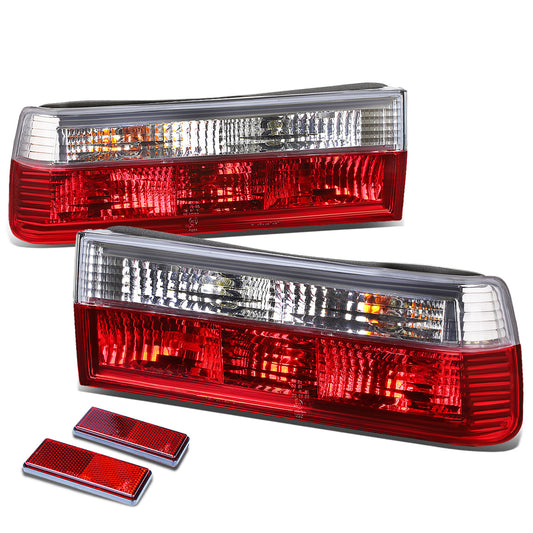 FAROS TRASEROS 84-85 BMW 318I / 84-87 BMW 325E / 86-87 BMW 325ES / 86-88 BMW 325 / 87-90 BMW 325I , 325IS / 88-91 BMW M3 - RED / CLEAR