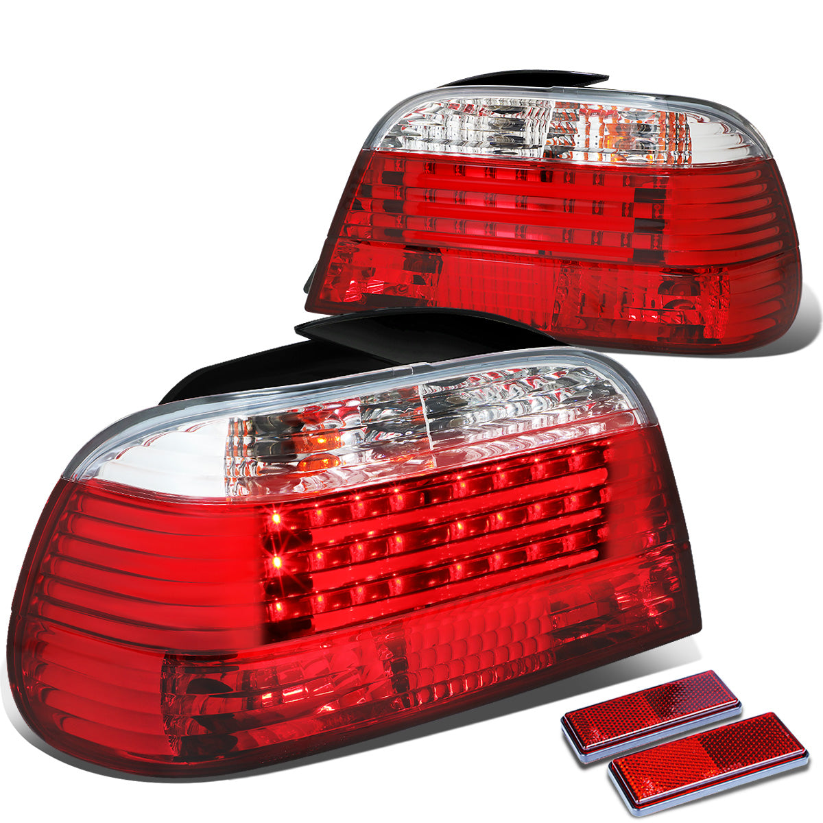 FAROS TRASEROS 95-01 BMW 750IL , 740IL , 740I - 3D - LED - RED / CLEAR