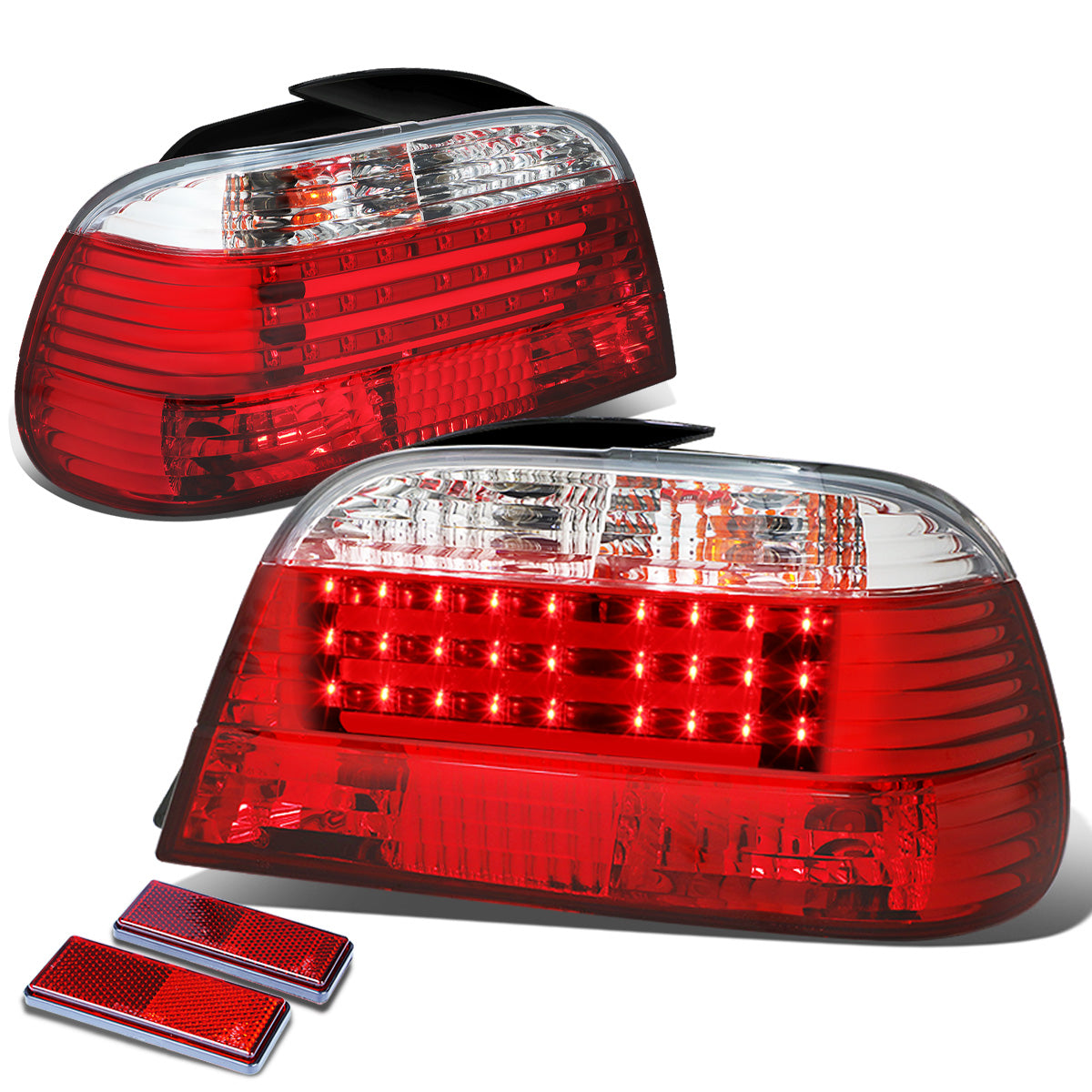 FAROS TRASEROS 95-01 BMW 750IL , 740IL , 740I - 3D - LED - RED / CLEAR
