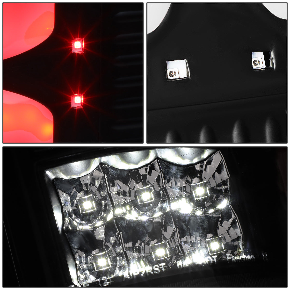 FAROS TRASEROS 04-08 FORD F-150 / LOBO - 3D - DUAL C-BAR LED - BLACK / CLEAR