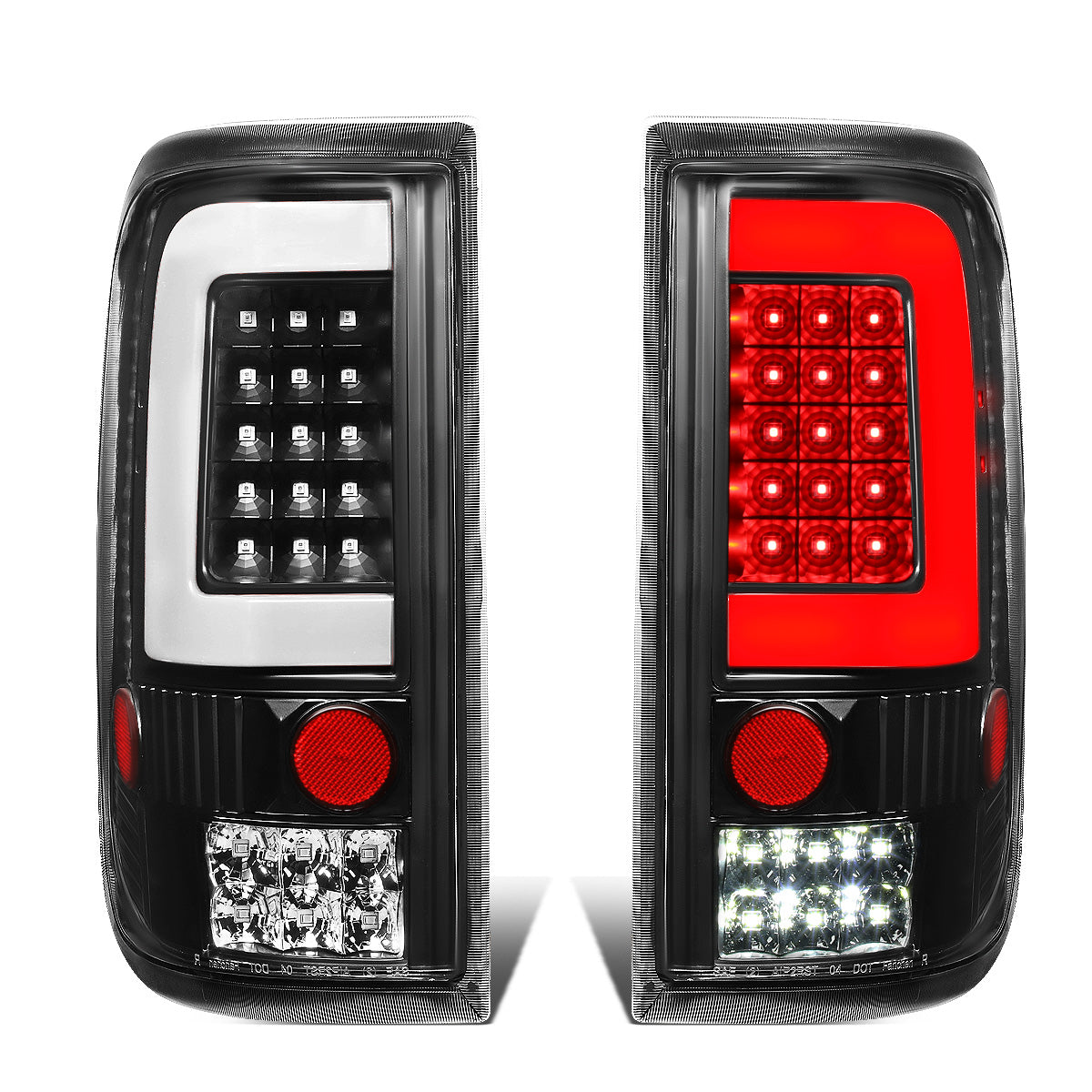 FAROS TRASEROS 04-08 FORD F-150 / LOBO - 3D - C-BAR LED - BLACK