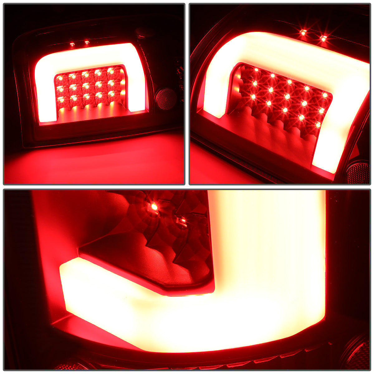FAROS TRASEROS 04-08 FORD F-150 / LOBO - 3D - C-BAR LED - BLACK