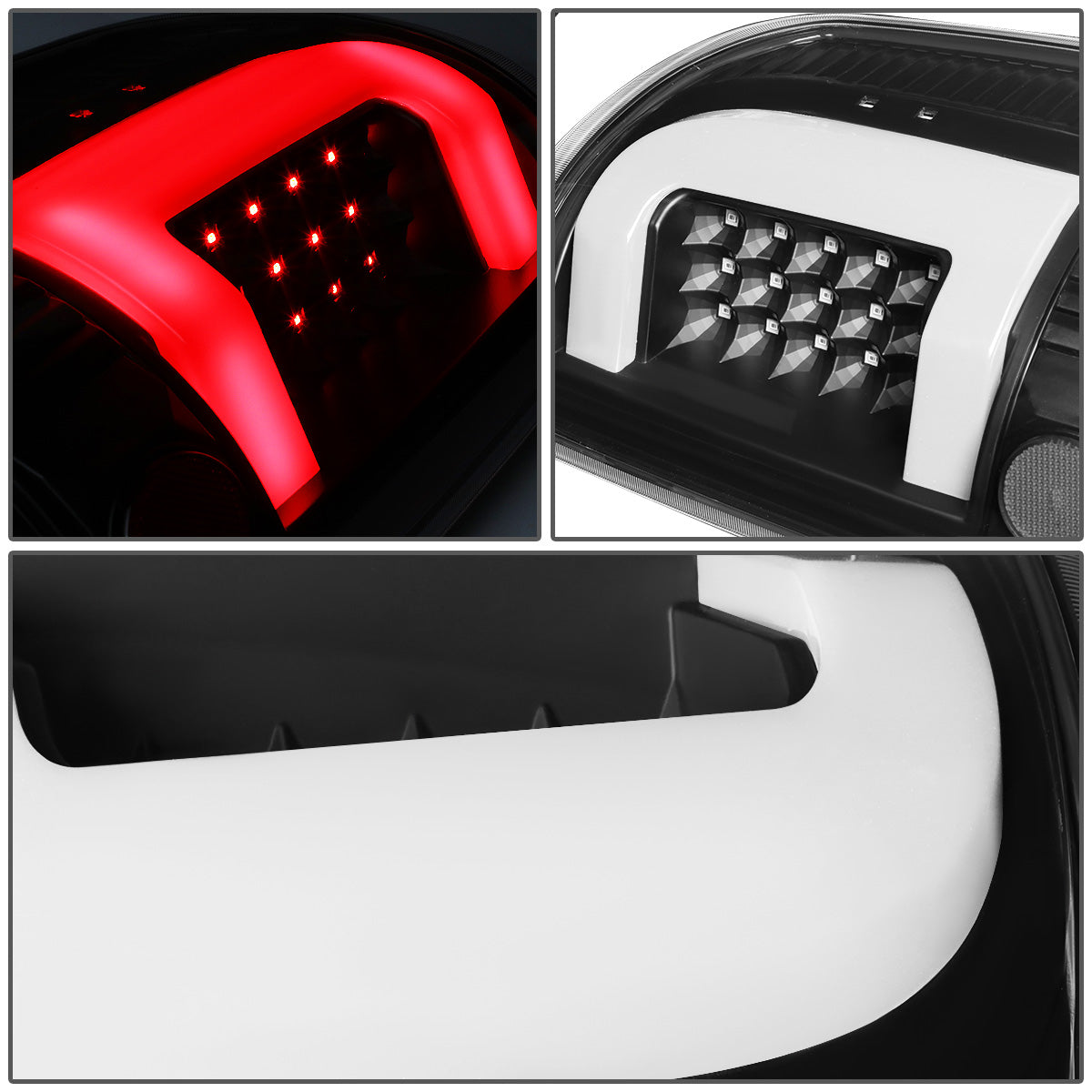FAROS TRASEROS 04-08 FORD F-150 / LOBO - 3D - C-BAR LED - BLACK
